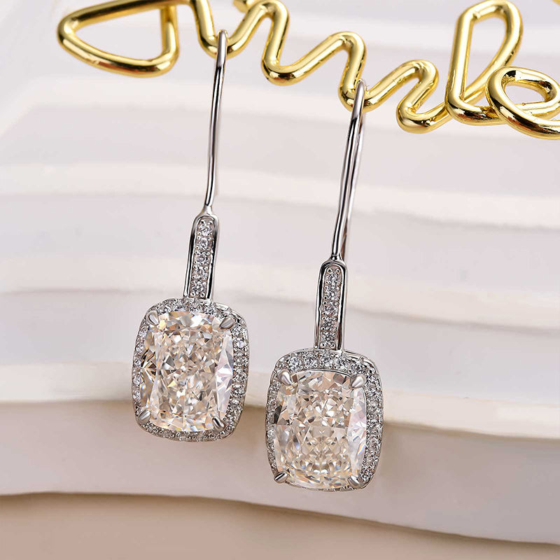 Louily Special Halo Cushion Cut Women's Earrings