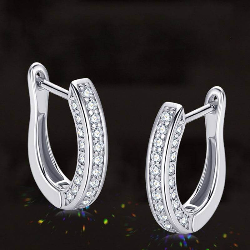 Louily Moissanite Fashion Design Stud Earrings