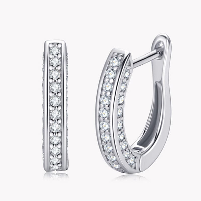 Louily Moissanite Fashion Design Stud Earrings