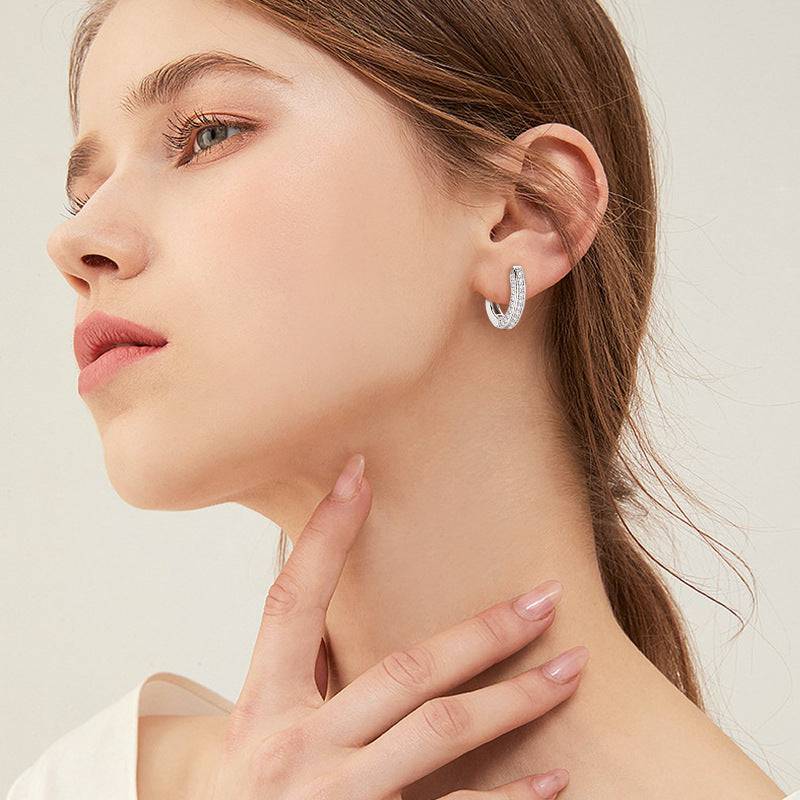 Louily Moissanite Fashion Design Stud Earrings