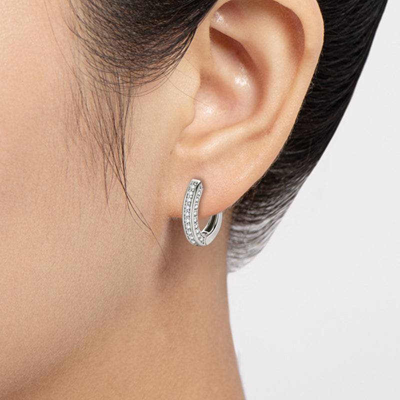 Louily Moissanite Fashion Design Stud Earrings