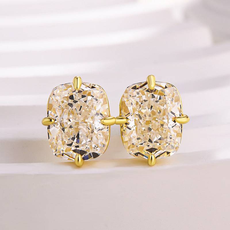 Louily Vintage Cushion Cut Women's Stud Earrings