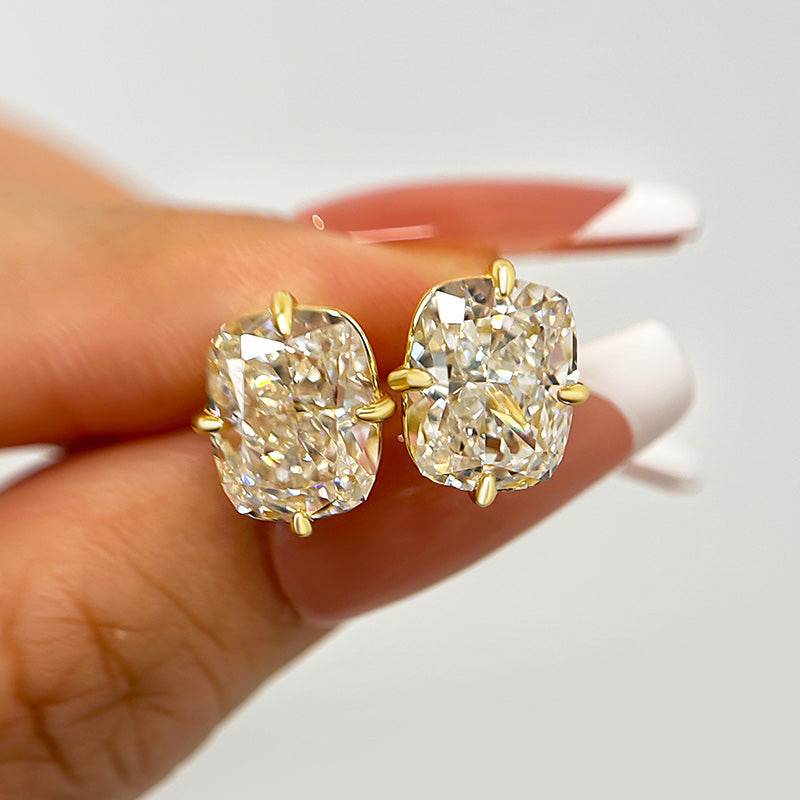 Louily Vintage Cushion Cut Women's Stud Earrings
