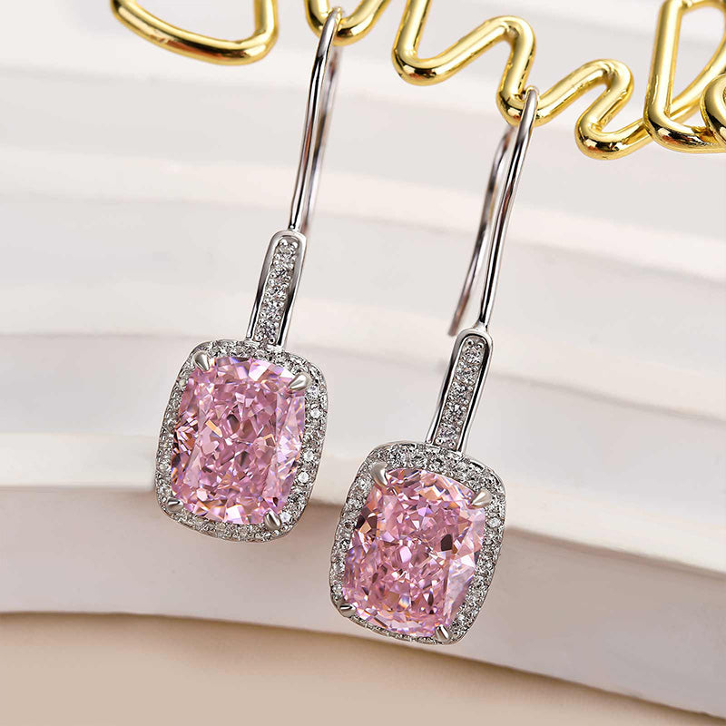 Louily Special Halo Cushion Cut Women's Earrings