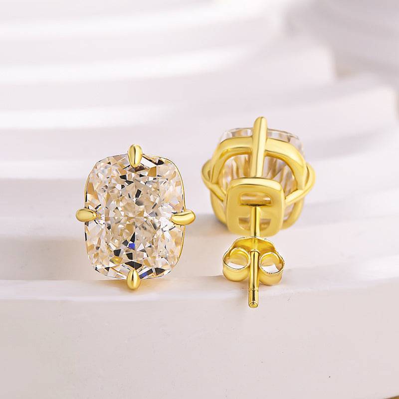 Louily Vintage Cushion Cut Women's Stud Earrings